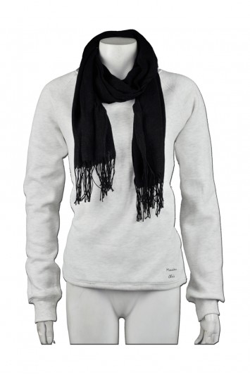 Scarf019 純色細線圍巾 訂做 拼接流蘇圍巾